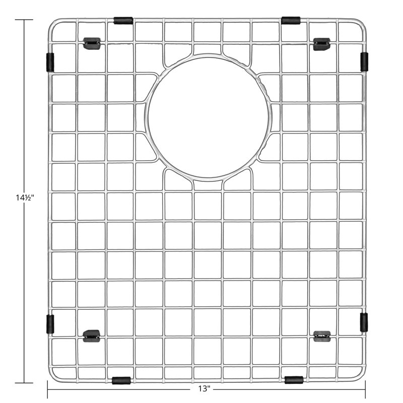 Grille d'évier 14,5 po x 13 po