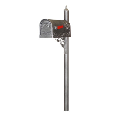 Hummingbird Aluminum Post Mounted Mailbox