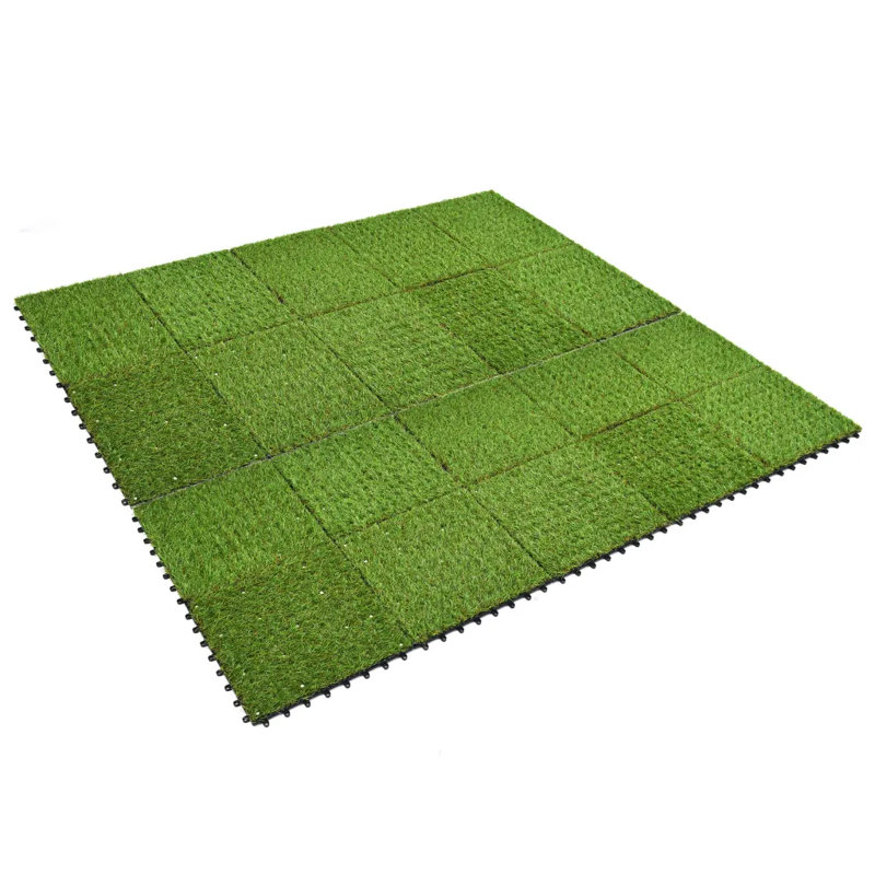 Artificial Tile Floor Grass Turf Rug and Roll