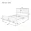 Lit plateforme double en bois avec tête et pied de lit-148441310