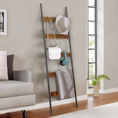 Industrial Rustic 5 ft Blanket Ladder