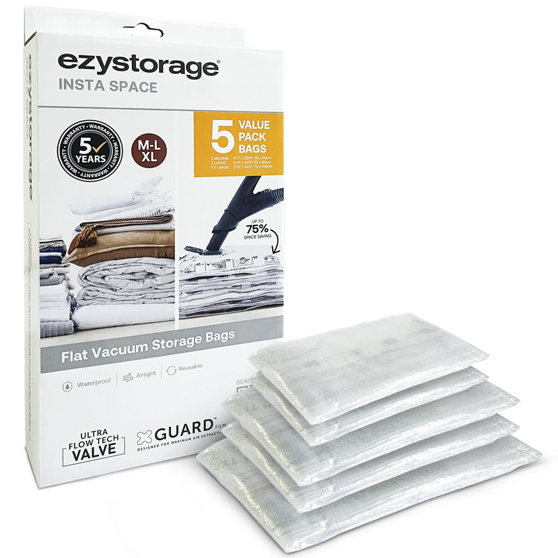 Ensemble de 20 sacs à vide Ezy Storage Insta Space pour placard, rangement et organisateur de garage 8md, 8lrg et 4xl