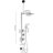 3-way Diverter Shower Tower Panel System with Adjustable Shower Head-90616817