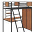 Lit mezzanine avec bureau et armoire-398663607