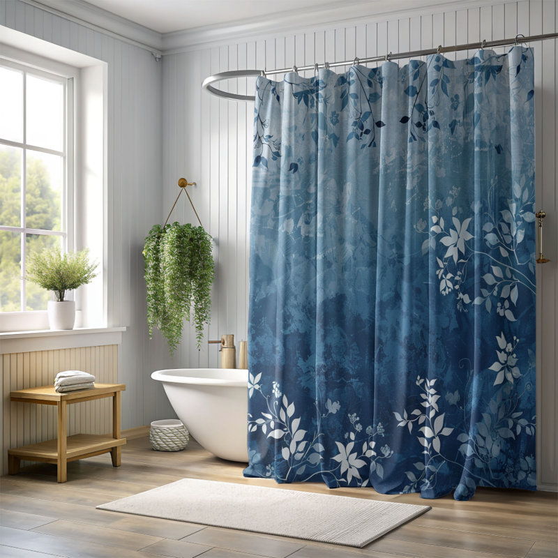Rideau de douche 1 pièce, H 74 po x l 71 po