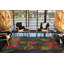 Multi-Coloured Floral Rose Patterned Decorative Rug-563480307
