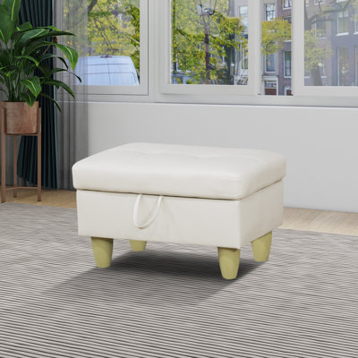 Enitan Faux Leather Ottoman