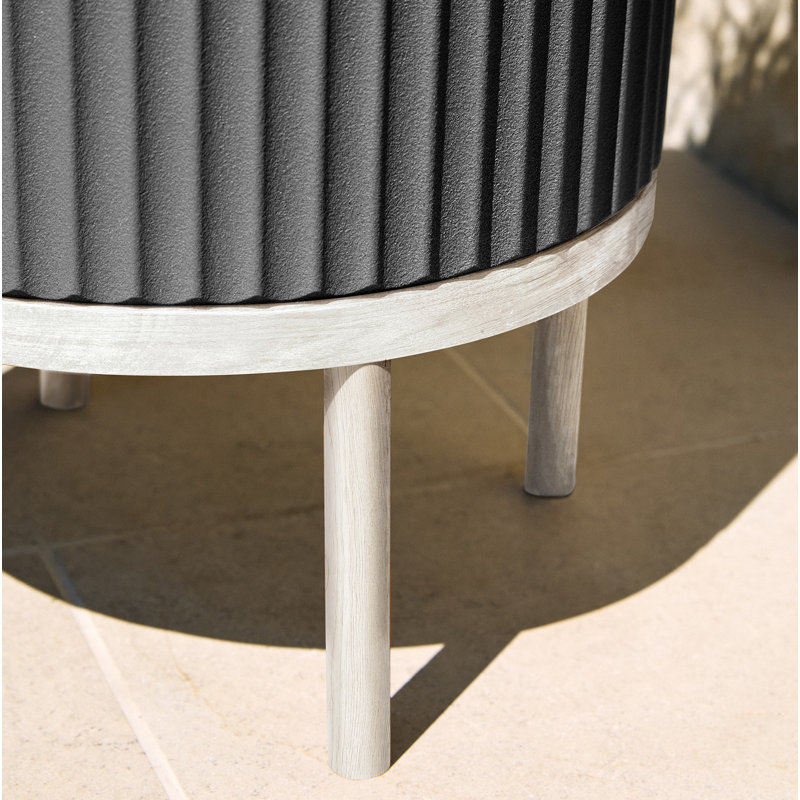 Jardinière Demi Series avec support, 2, H 22 po x l 14,75 po x P 14,75 po, Noir / blanc