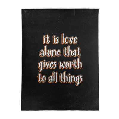 Tapis en polyester tableau noir style "love