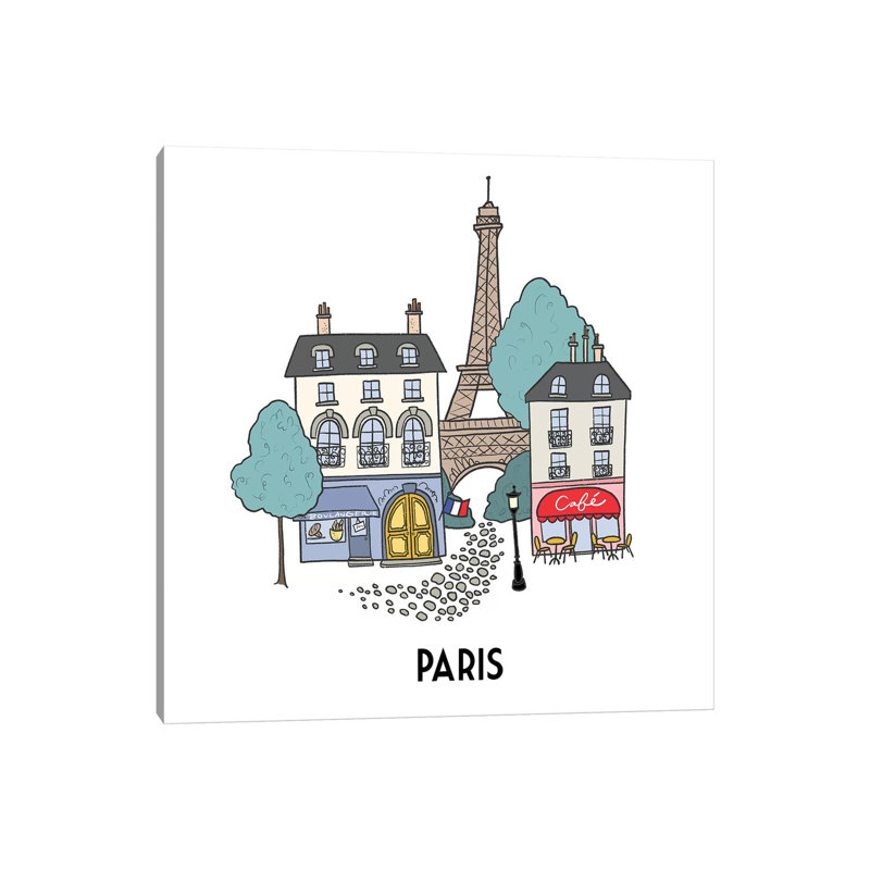 Paris by Kristina Hultkrantz - Wrapped Canvas Gallery-Wrapped Canvas Giclée, 45.72 cm H x 45.72 cm W