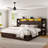 Shila Farmhouse Storage Bed with Bookcase Headboard-1128658725-1128658723
