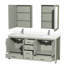 Sheffield 72" Freestanding Double Bathroom Vanity with Quartz Top with Medicine Cabinets-870336871-870381285-870381286