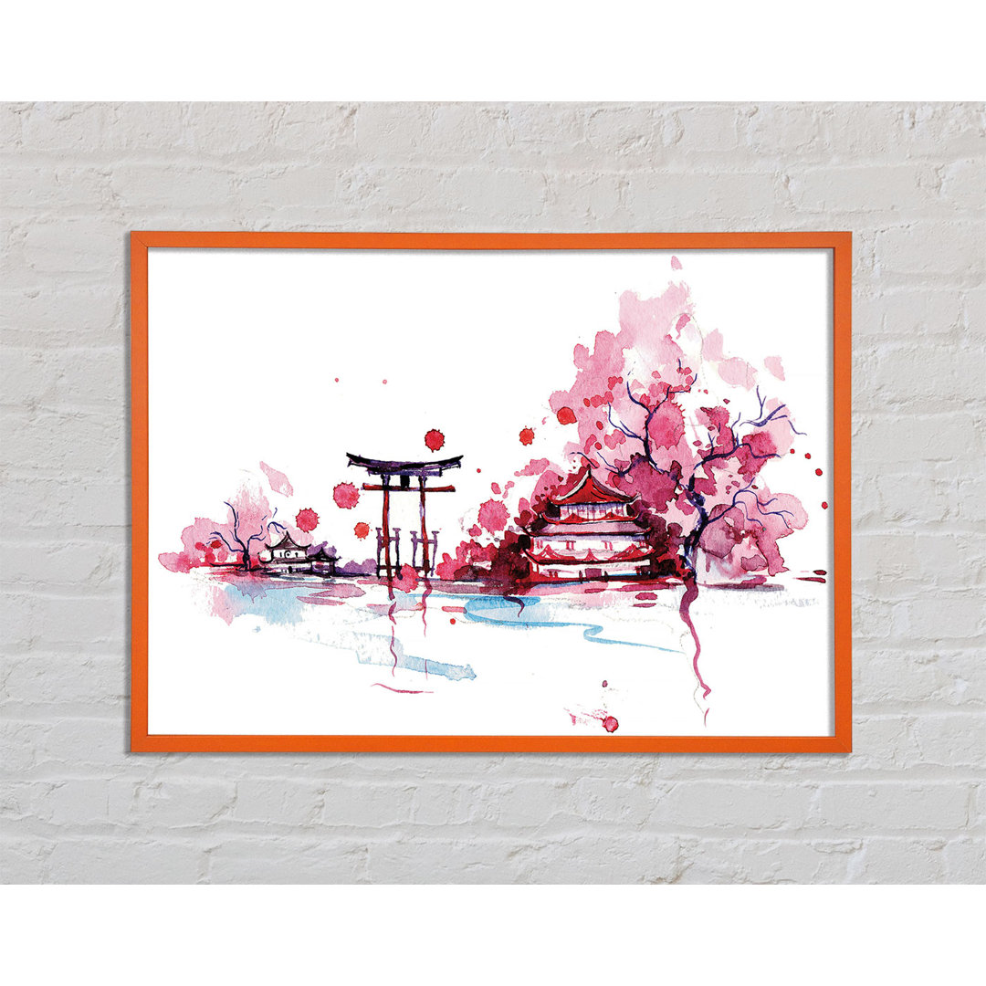 Connley Chinese Cherry Blossom Lake - Einzelner Bilderrahmen Kunstdrucke