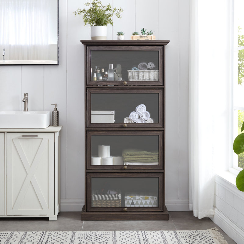 Glass Display Cabinet, Brown
