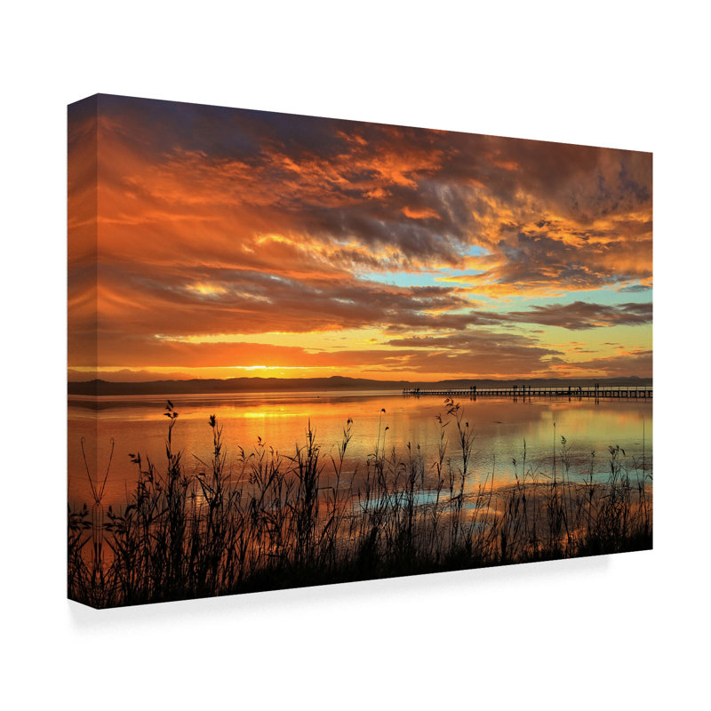 «Coastal Sunset» de Yareny, reproduction de photo sur toile tendue, H 12 po x l 19 po x P 2 po