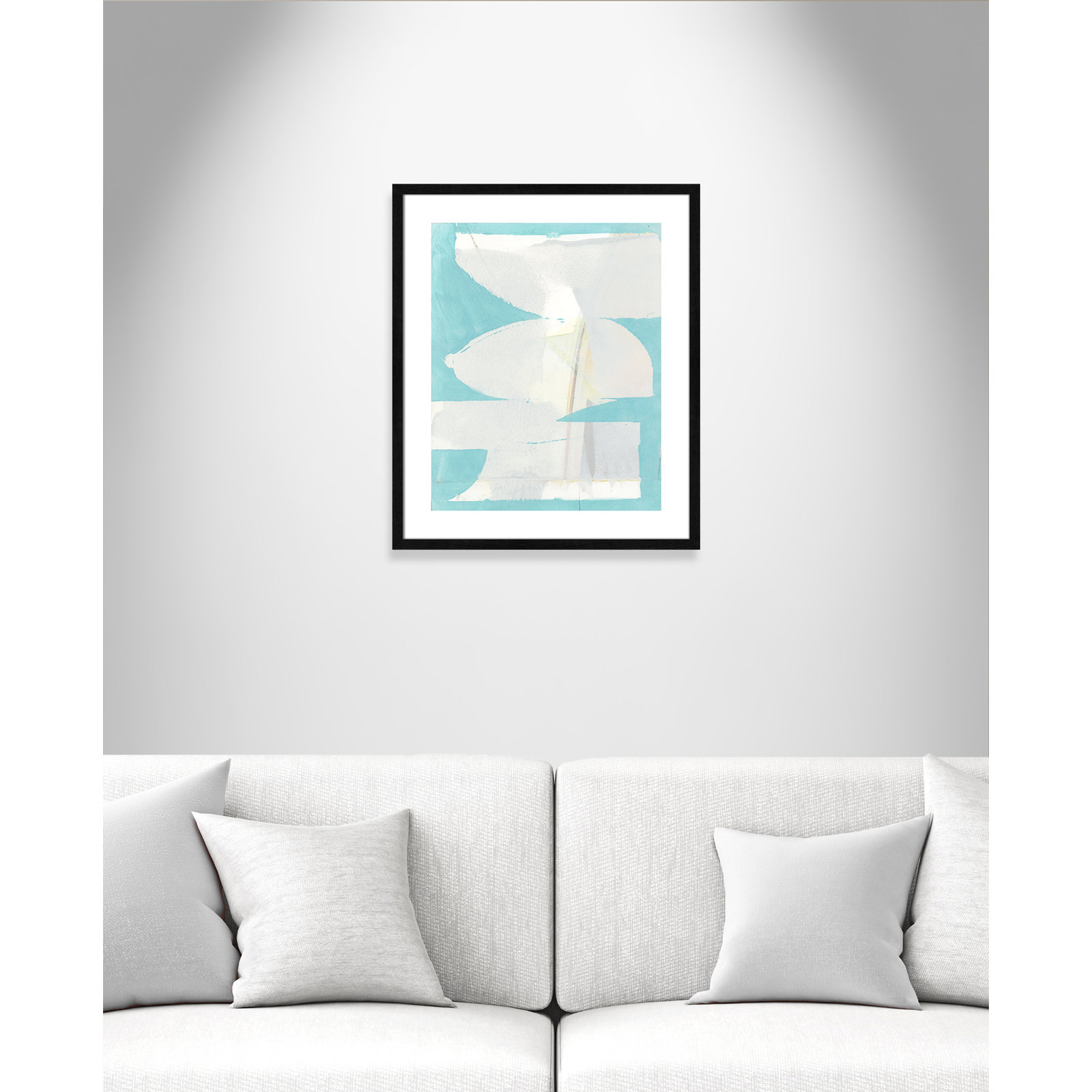 Nara "Carve I" Painting, 25.5" H x 21.5" W x 0.75" D, Black Framed Paper