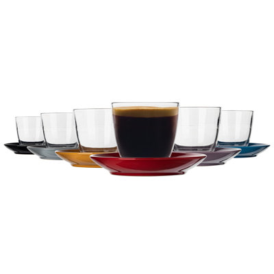 Duralex - Gigogne Mismatched Coffee Cup & Saucer - 220ml
