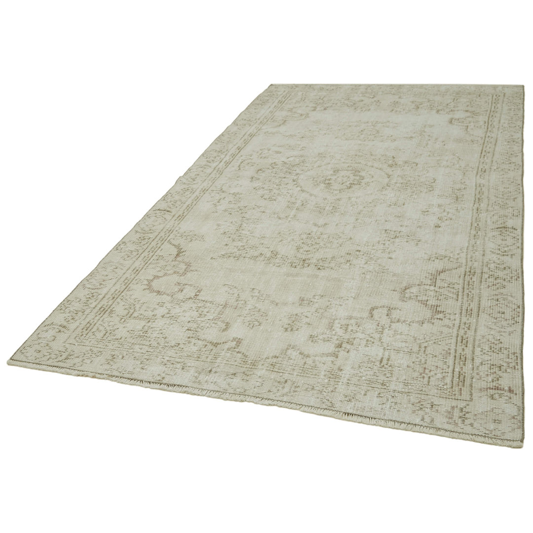 Vintage Beige Vintage Wool Handmade Area Rug