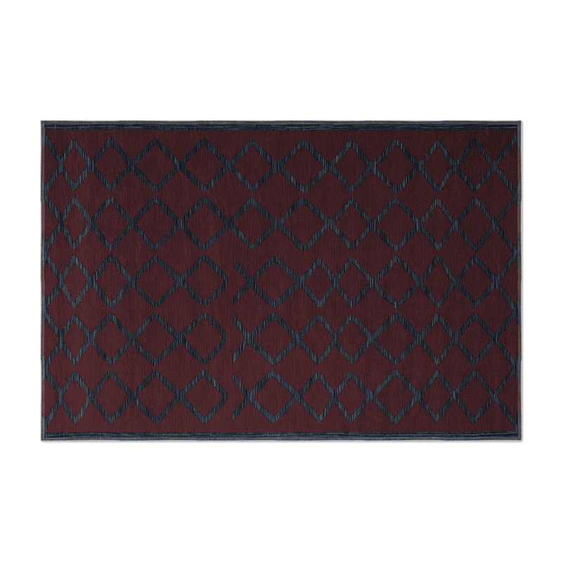 Trellis Brown Indoor and Outdoor Area Rug, Rectangle 9' x 12'