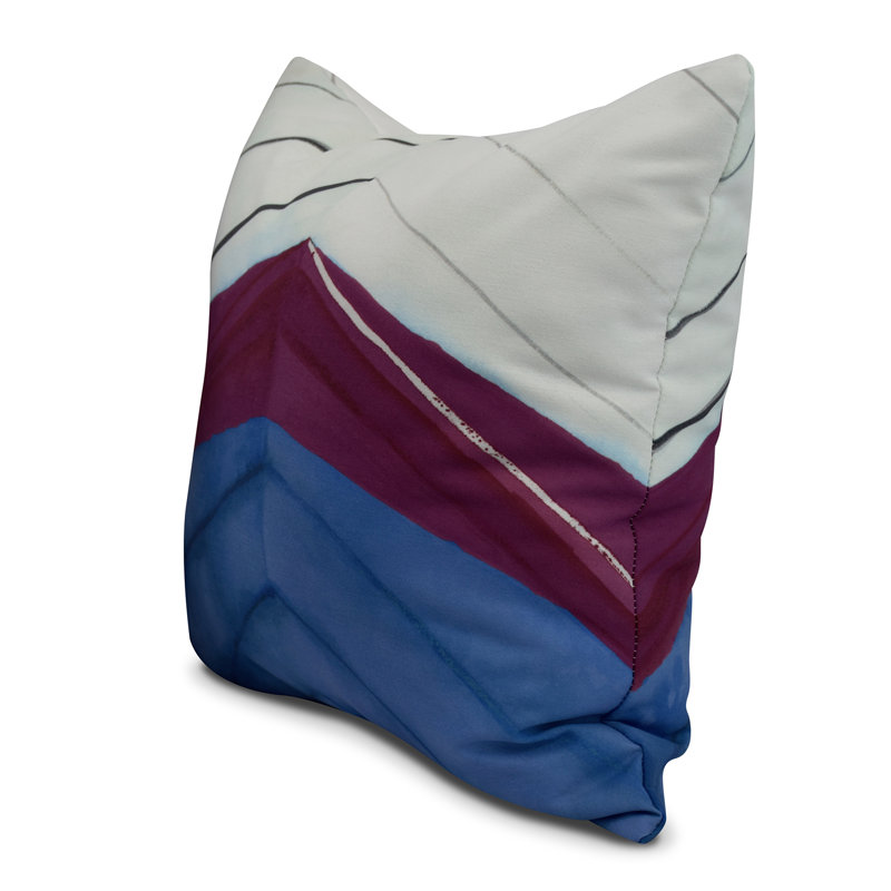 Nantucket Outdoor Reversible Throw Pillow, Royal Blue, 18" x 18"