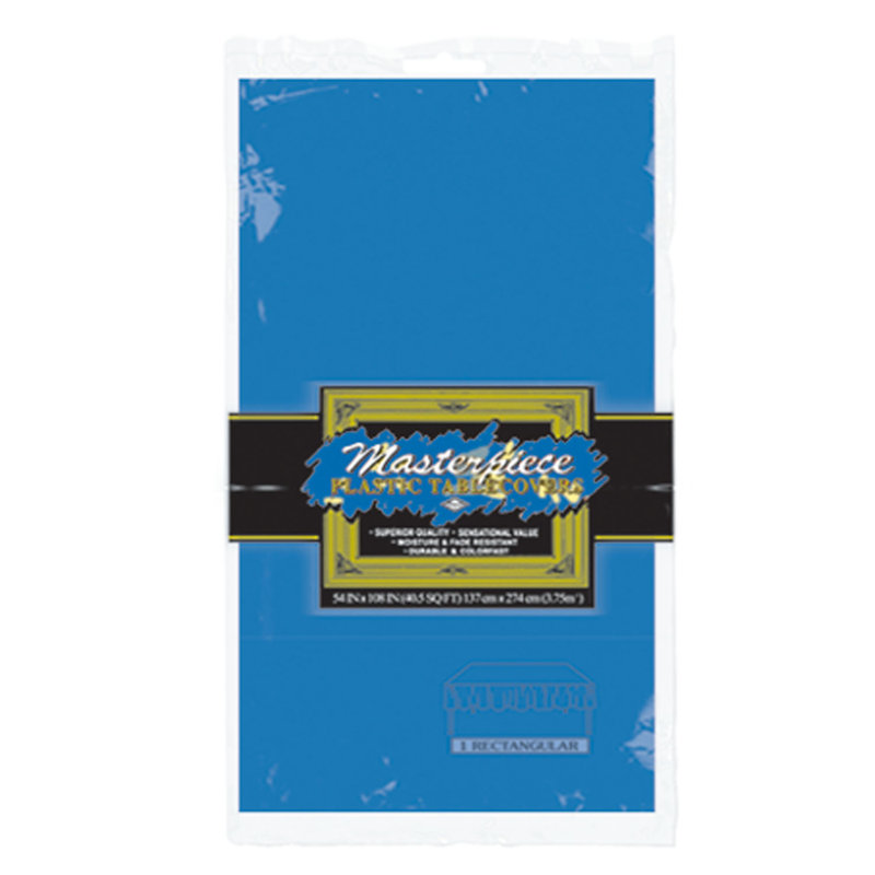 Nappe jetable en plastique, bleu