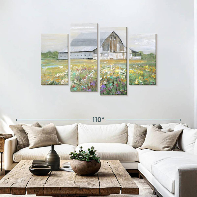 Country Fields, 48" H x 75" W