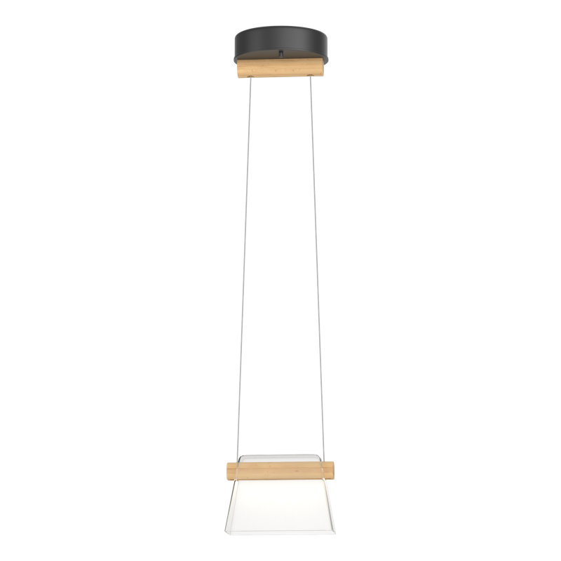 Cowbell 1 - Light Single Jar LED Pendant, Natural Iron, Clear Glass
