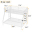 Lits superposés en métal peu encombrants, structure durable pour adolescents, blanc