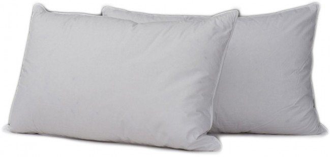 Duck Feather 100% Cotton Cover Pillow Pair