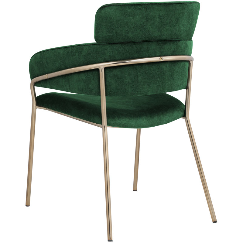 Yara Velvet Dining Chair, Green Velvet