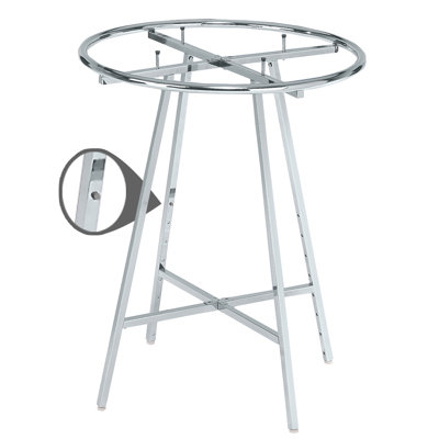 42" Round Clothing Rack – Chrome Display With Adjustable Legs