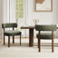 Chaise d'appoint rembourrée en bois massif