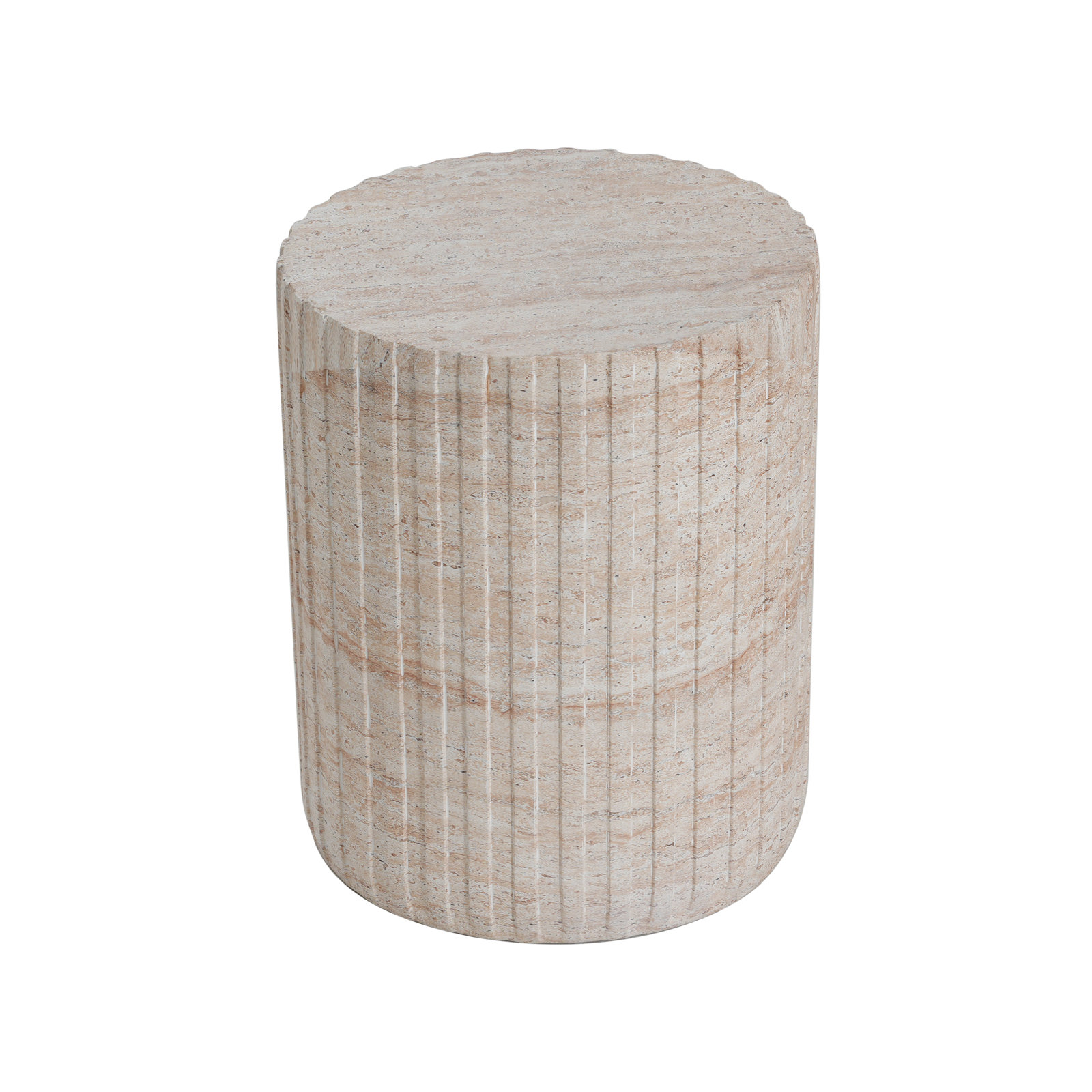 Halona 16" Patio Side Table, Beige
