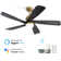 Sofucor 52" 5-Solid Blade Smart Modern Ceiling Fan with LED Light,Remote