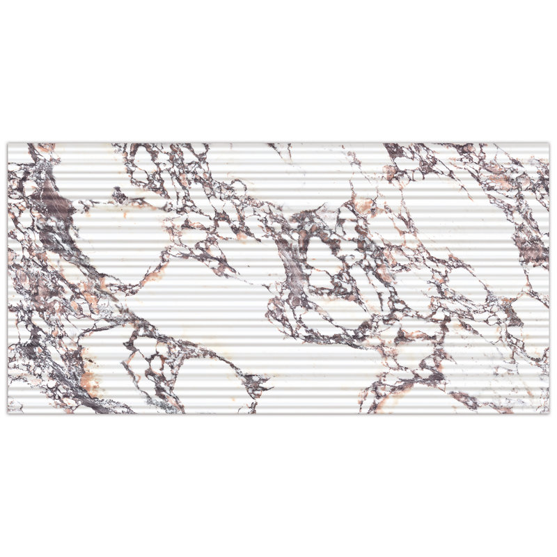 Touche Pleated Deco 23-1/2 In. X 47-1/8 In. Porcelain Floor And Wall Tile