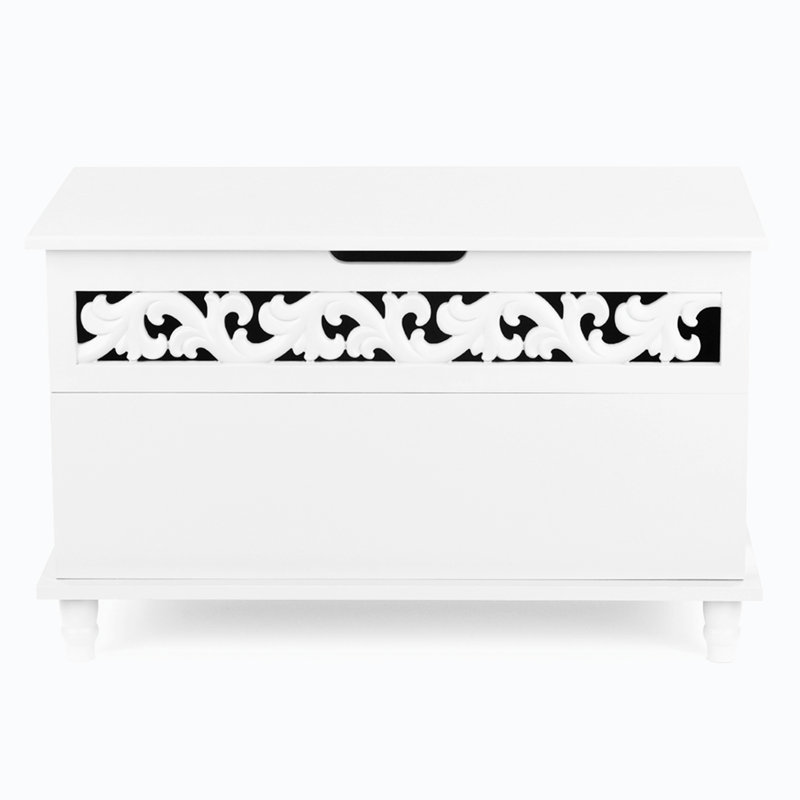 Banc de rangement en bois manufacturé Hudnell