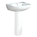 Southhampton Vitreous China U-Shaped Pedestal Bathroom Sink with Overflow