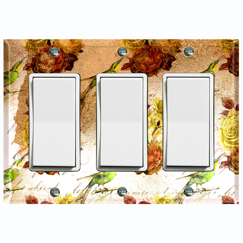 Plaque murale d'interrupteur à bascule à 3 branches