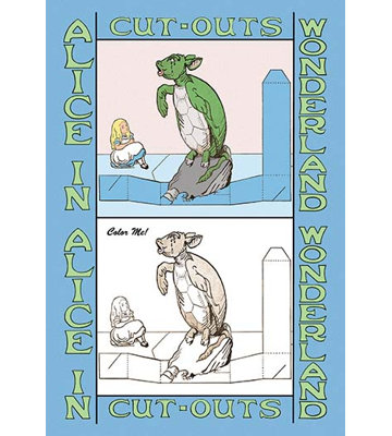 «Alice in Wonderland Mock Turtle Color Me» par John Tenniel, impression encadrée