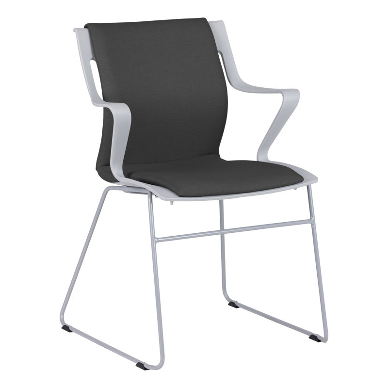 Chaise d'invité de bureau avec accoudoirs Cascade, Noir, noir, noir, noir