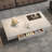 Simple rectangular rock slab floating coffee table-104732912