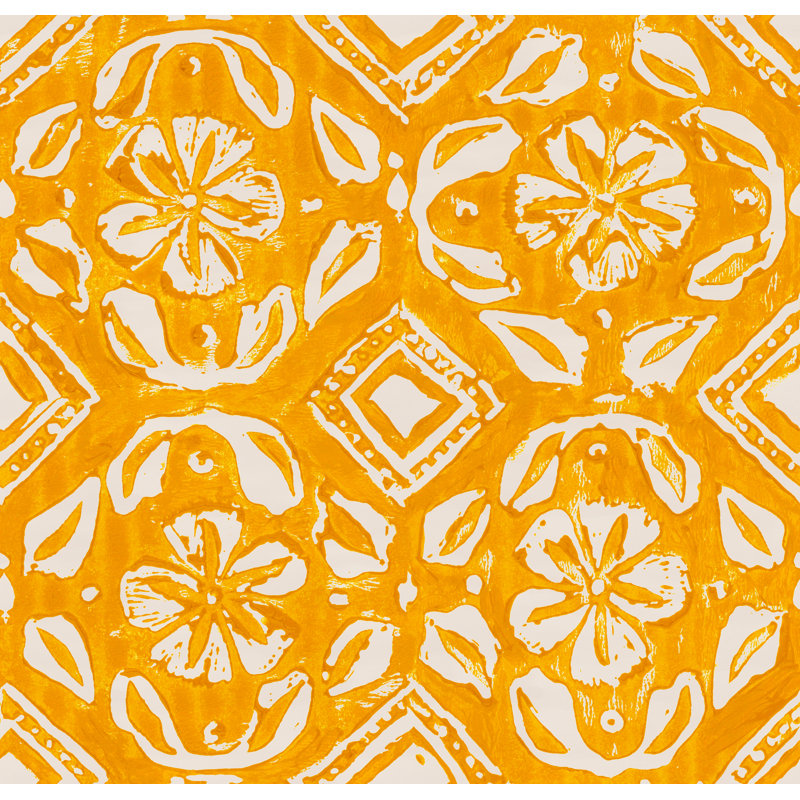 MINNIE KEMP X MINDTHEGAP Wallpaper Roll, Yellow/Taupe