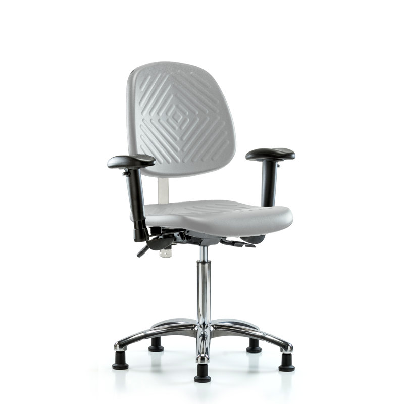Chaise de travail, Patins, Oui, Gris