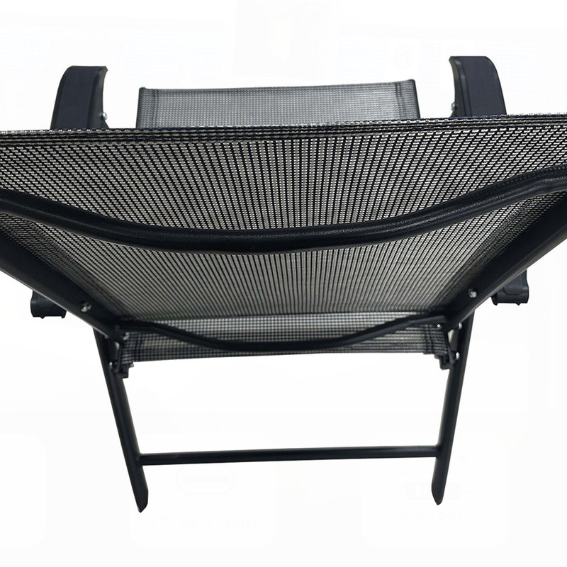 Durable Outdoor Patio Chairs Set of 2, Stackable and Portable for Deck, Garden, Camping, and Travel, Gray