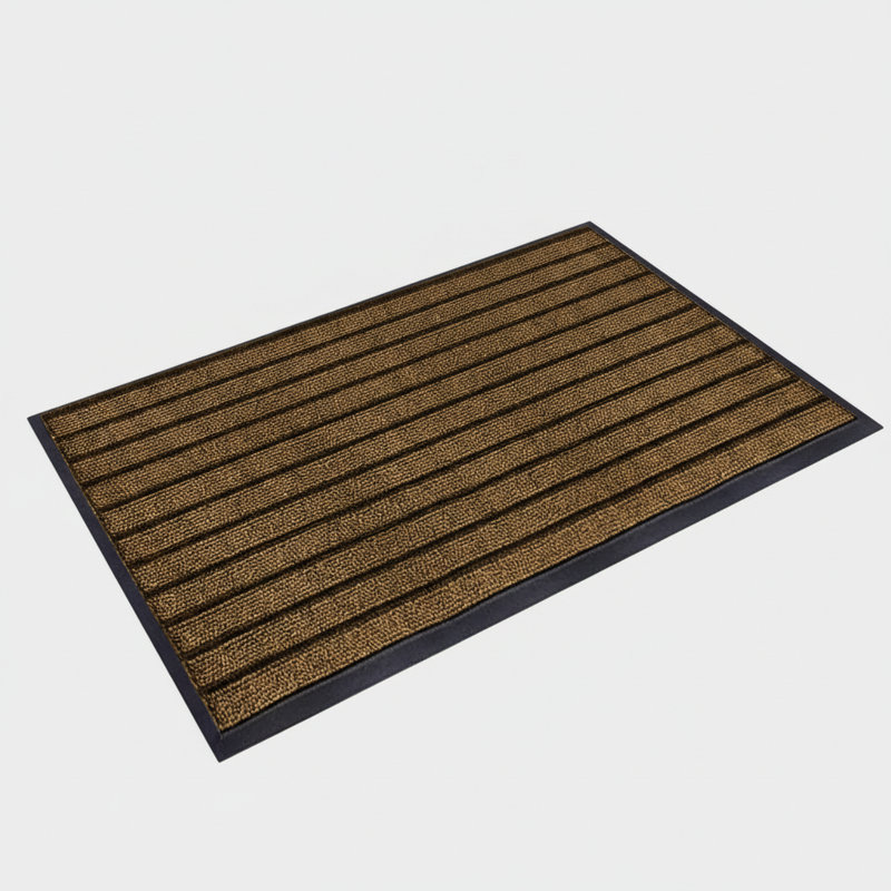 Heavy Duty PVC Rubber Door Mat – Non-Slip Indoor/Outdoor Entrance, Hallway & Kitchen Floor Mat , Brown, 80cm W x 300cm L
