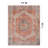 Valora Red Vintage Medallion Washable Low-Pile Area Rug With Non-Slip Backing-1430172558