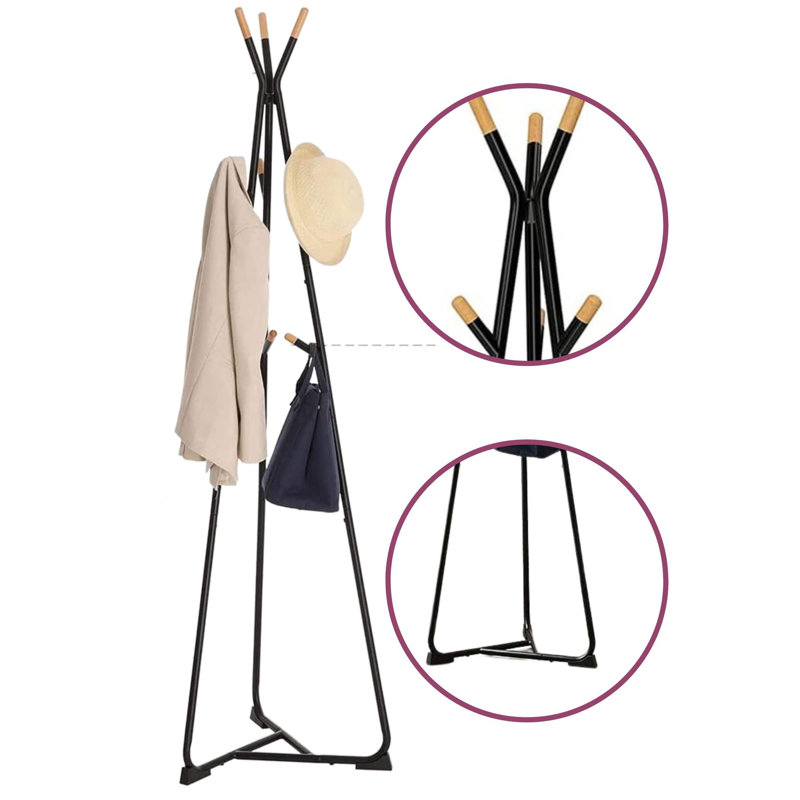 Giusi Freestanding 9 - Hook Coat Rack