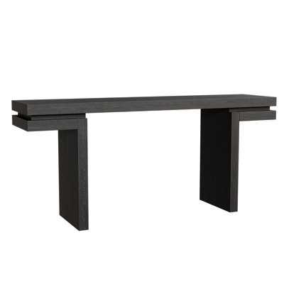 66" Extra Wide, Real Wood Veneered, Black, Table, Console Hallway, Entryway, , Quick To Assemble 66", Minimalist, Multiple Use Cases, Home, Storage, Structure
