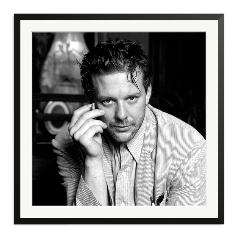 Mickey Rourke, '87, 33" H x 33" W, Black
