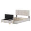 Upholstered Platform Bed With Hydraulic Storage System,Storage Ottoman With Metal Legs
